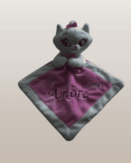 broderie sur doudou Marie- atelier couture de marjorie