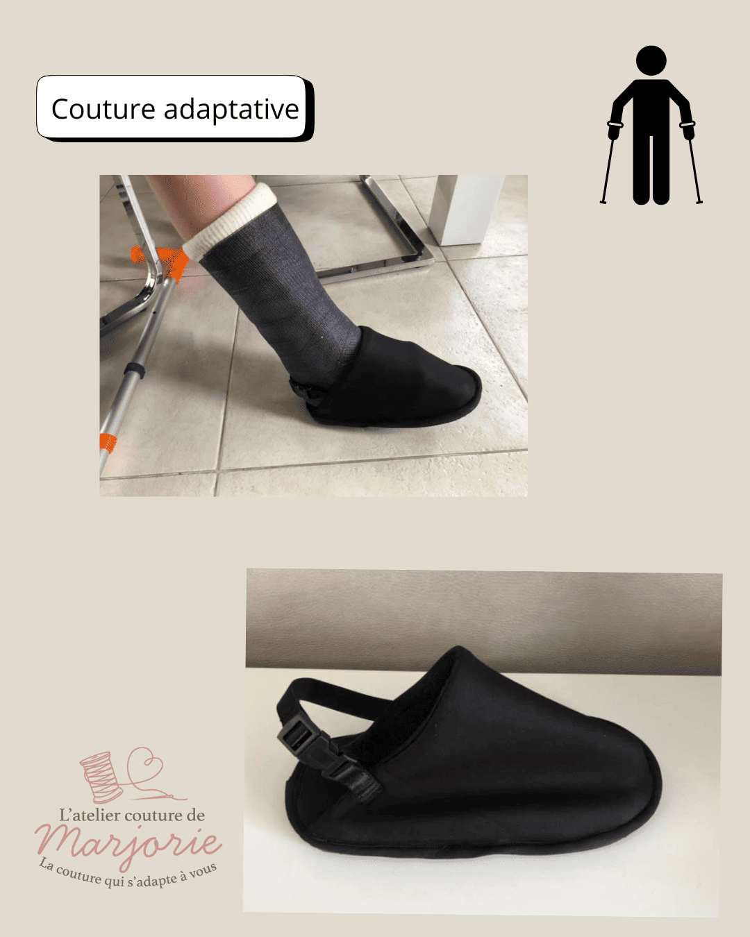 chausson pied cassé - atelier couture de marjorie (1) chausson pied cassé - atelier couture de marjorie (1)
