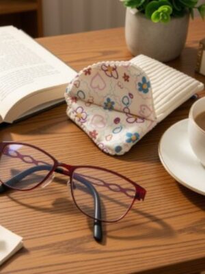 Étui à lunettes en velours côtelé –personnalisable- élégant, doux et protecteur