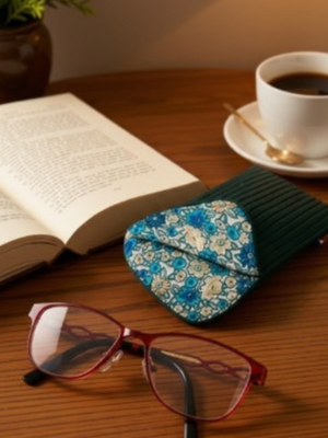 Étui à lunettes en velours côtelé –personnalisable- élégant, doux et protecteur